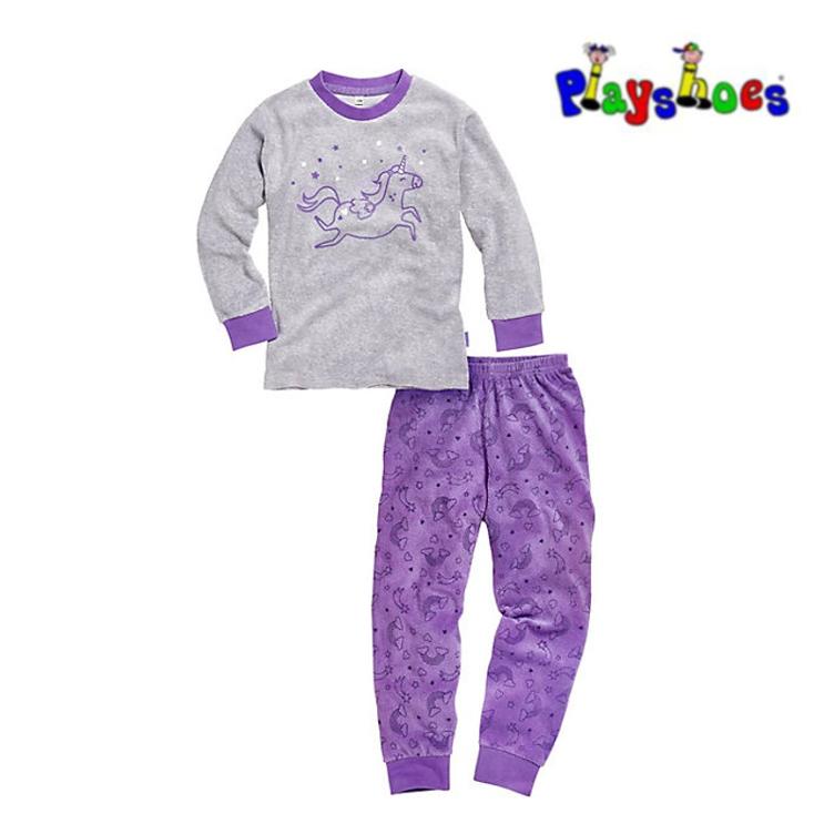 Playshoes Frottée Pyjama, Einhorn